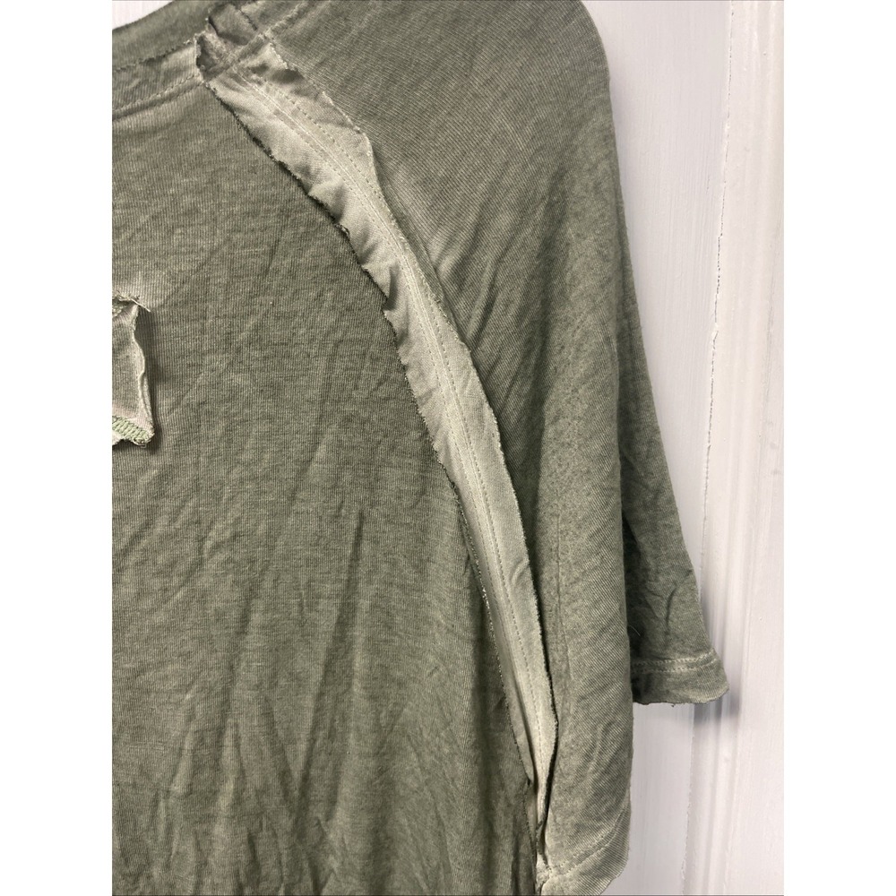 Zenana Outfitters Oversized S Moss Green Short Sleeve Raglan Tee Easily Fit 1X - Picture 10 of 12